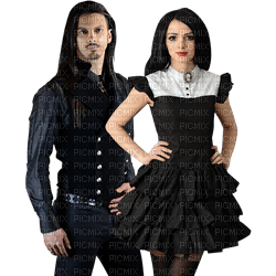 Kaz_Creations Gothic Couples Couple - png gratis