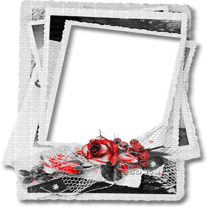 soave frame deco vintage photo flowers rose - PNG gratuit