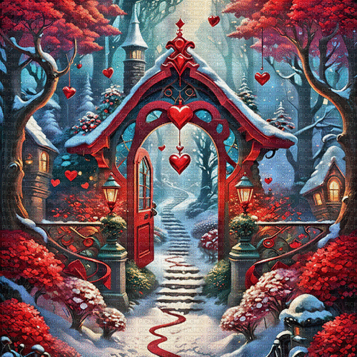 sm3 red vday landscape winter animated gif - Free animated GIF