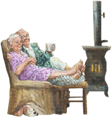 old couple vieux - 無料png