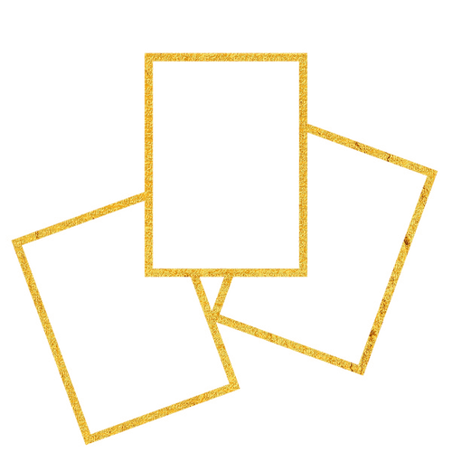 Yellow-Gold Frames-RM - 免费PNG