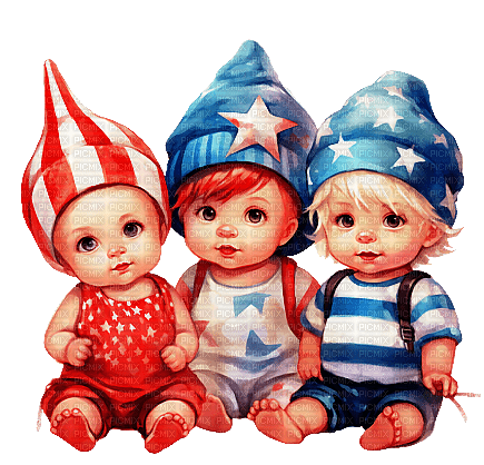 4thOfJuly-Baby-Watercolor - png ฟรี