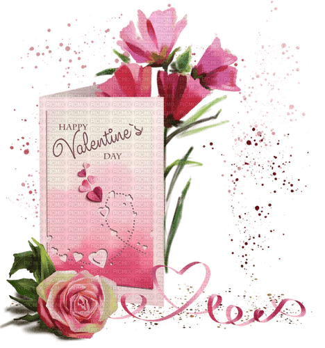 Valentine's Day. Card. Rose. Leila - ingyenes png