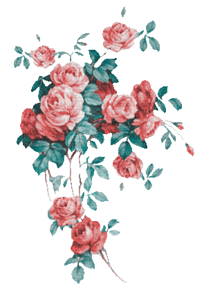 soave deco flowers rose vintage branch animated - Безплатен анимиран GIF
