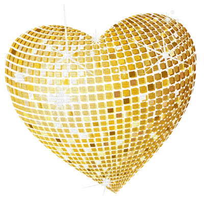 gold heart - PNG gratuit