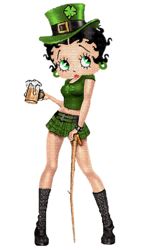 MMarcia gif Betty Boop ST Patrick's - δωρεάν png
