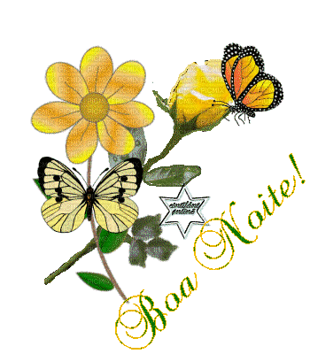 MMarcia gif flores boa noite - GIF animado gratis