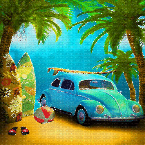 background hintergrund summer beach milla1959 - Animovaný GIF zadarmo