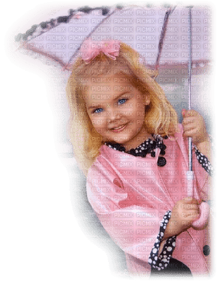 child enfant  kind GIRL person children  tube fille spring printemps frühling primavera весна wiosna rain remuer pink umbrella bebe - PNG gratuit