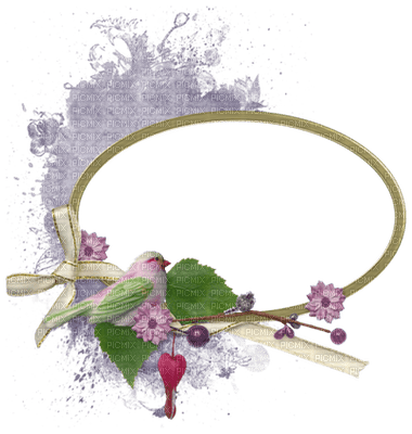 Kaz_Creations Deco Flowers Bird Frame - 免费PNG