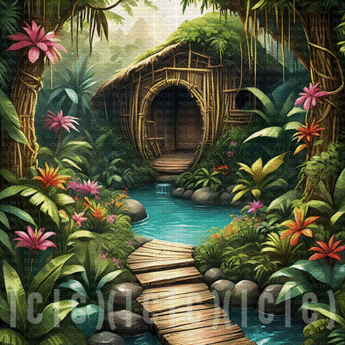 sm3 jungle green tropical gif animated landscape - Nemokamas animacinis gif