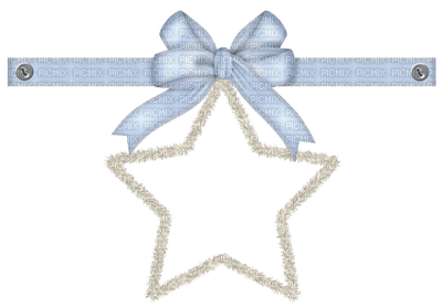 Kaz_Creations Deco Ribbons Bows Star Hanging Dangly Things Colours - Free PNG