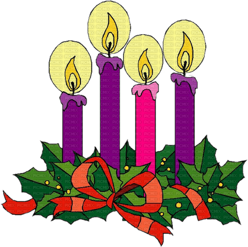 christmas candle wreath Advent 4. - ingyenes png