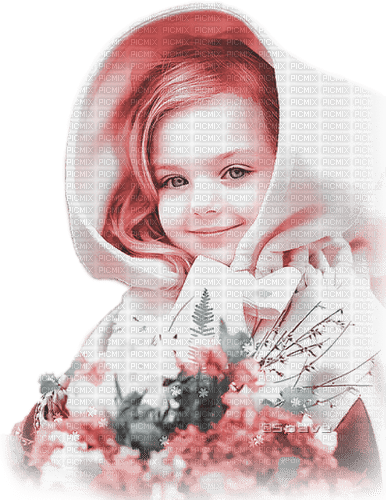 soave children girl flowers autumn winter spring - 無料png