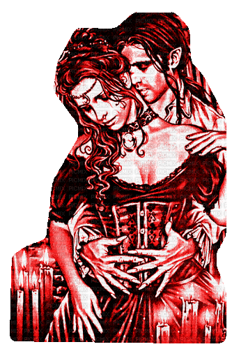 couple gothic - Бесплатный анимированный гифка