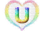 Kaz_Creations Alphabets Colours Heart Love Letter U - Darmowy animowany GIF