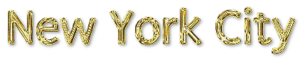 New York City  Gold Text - Bogusia - Free PNG