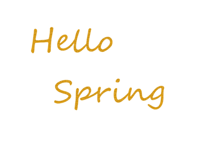 spring printemps frühling primavera весна wiosna text yellow - Free PNG