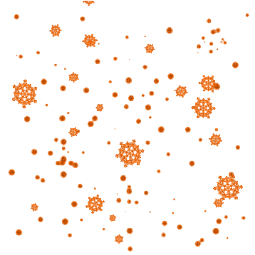 Snowflakes Orange - png grátis