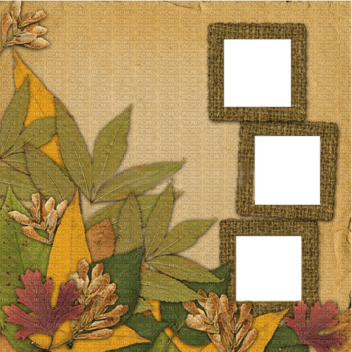frame fantasy brown flowers vintage - 免费PNG