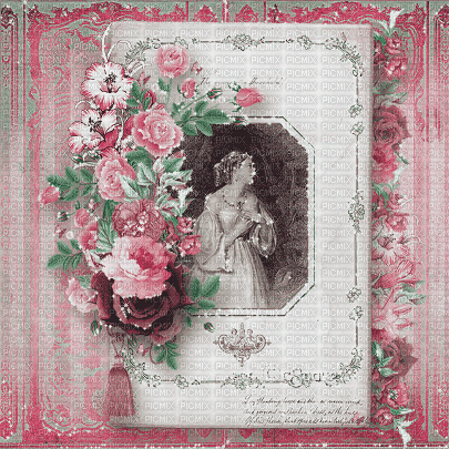 soave background animated vintage flowers rose - 無料のアニメーション GIF