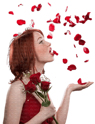 Kaz_Creations Woman Femme Flowers Petals - gratis png
