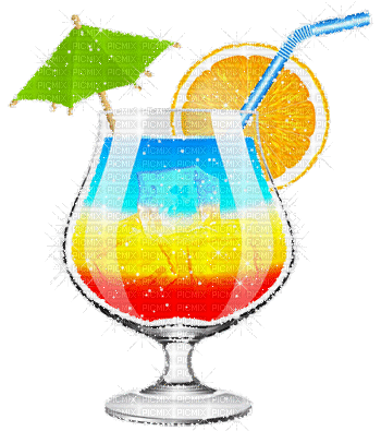 kikkapink deco summer cocktail animated - Gratis geanimeerde GIF