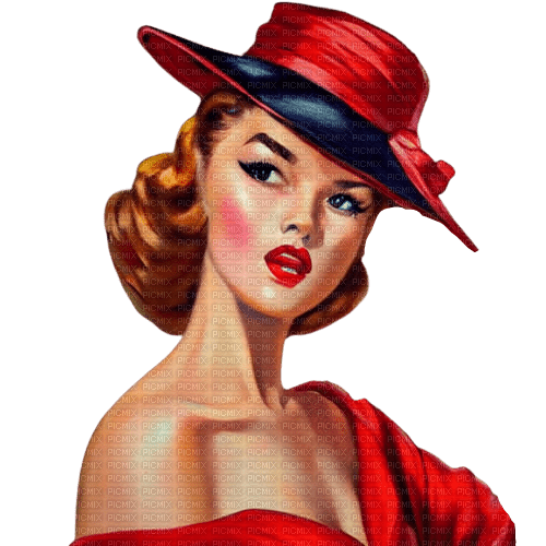 kikkapink vintage woman fashion hat - bezmaksas png