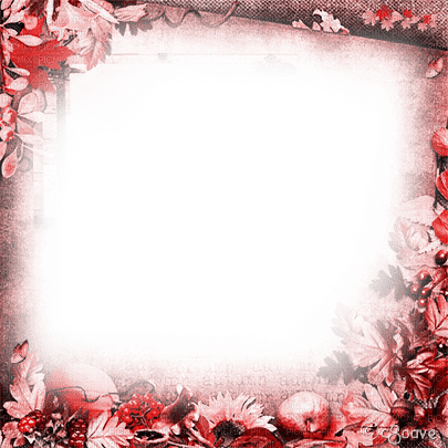 soave frame autumn  flowers leaves pink - zadarmo png