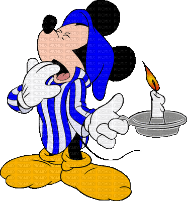Mickey bonne nuit - GIF animasi gratis