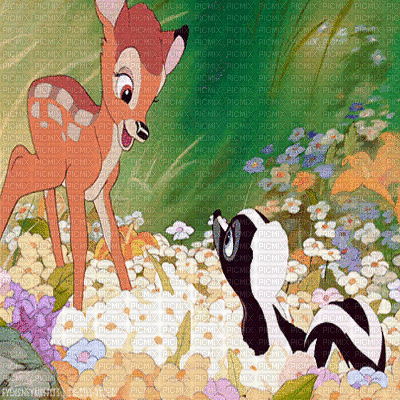 bambi movie gif fond - Animovaný GIF zadarmo