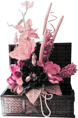 panier & fleurs - png gratuito