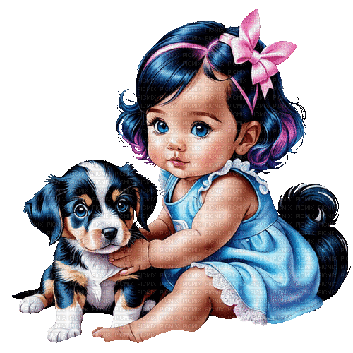 baby child kind dog milla1959 - Бесплатни анимирани ГИФ