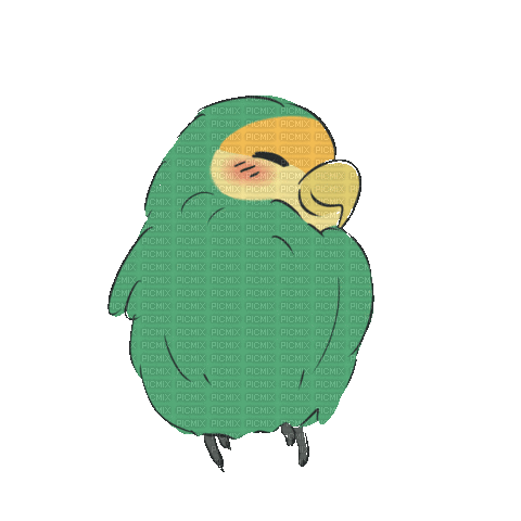 Tired Bird - Animovaný GIF zadarmo