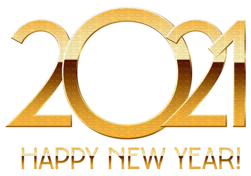 2021 Happy New Year.Gold.Victoriabea - бесплатно png