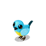 Animated Singing Bluebird - GIF animado grátis