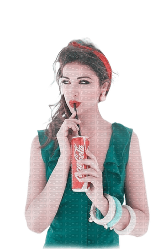 kikkapink summer woman coke pink teal - zadarmo png