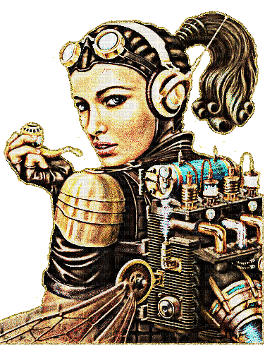 steampunk woman - Δωρεάν κινούμενο GIF