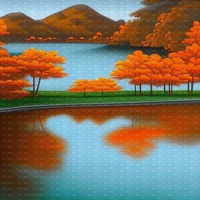 Autumn Lake - бесплатно png