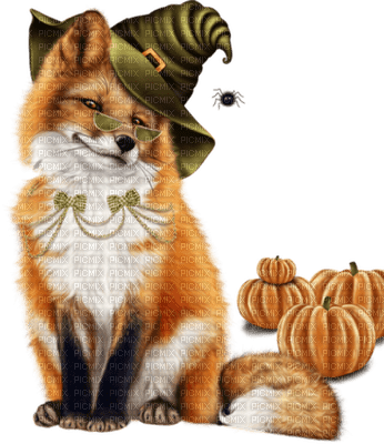 Kaz_Creations Fox Halloween - nemokama png