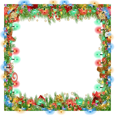 christmas lights frame cadre noel lumiere - zadarmo png