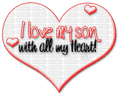 I Love My Son With All My Heart - png gratis