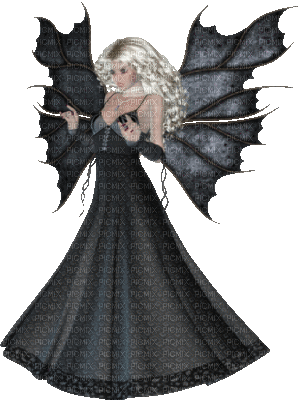 jolie ange noir - Gratis geanimeerde GIF