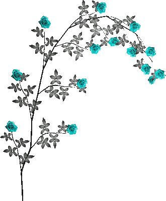 soave deco animated branch flowers rose black - Zdarma animovaný GIF