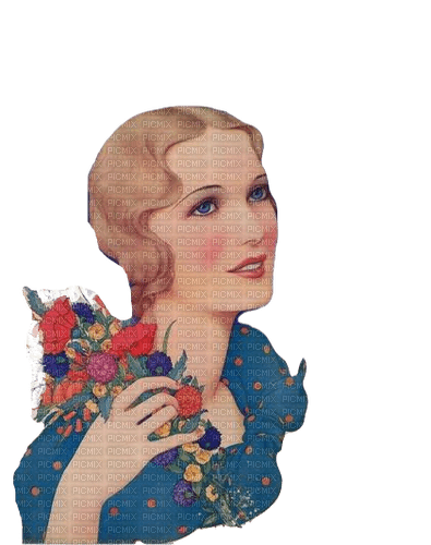 dolceluna art deco woman vintage femme - PNG gratuit