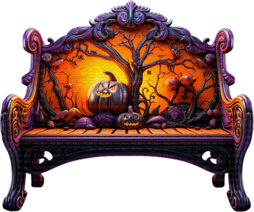 halloween bench by nataliplus - Free PNG