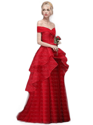 femme robe rouge - 免费PNG