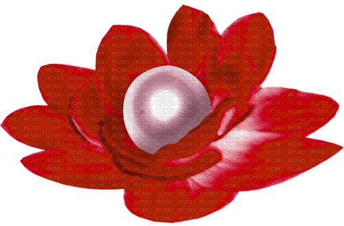 Flower.Pearl.Red.White - png grátis