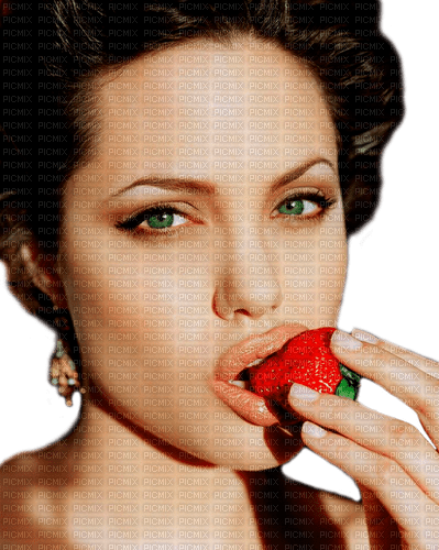 woman with strawberry by nataliplus - png gratis