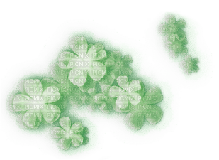 Green white flowers overlay deco [Basilslament] - png ฟรี